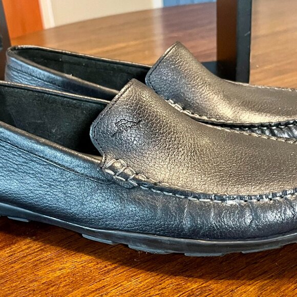 Tommy Bahama Orion Full-Leather Venetian Slip-On Loafers in Black Size 11.5 main image 4